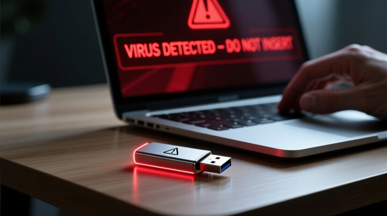 فلش شما ویروسی است؟ ۷ روش فوری و تضمینی برای کشف و پاکسازی امن USB (۲۰۲۵)