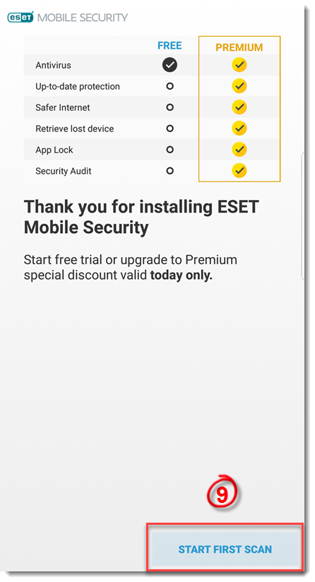 مرحله 9 نصب: شروع اولین اسکن سیستم