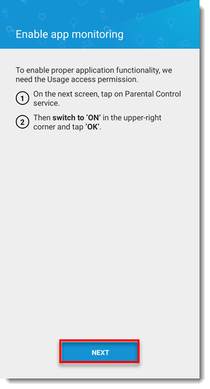 ادامه به مرحله بعدی تنظیمات دسترسی
