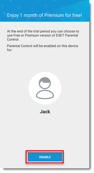 تکمیل نهایی و فعال سازی ESET Parental Control روی گوشی کودک